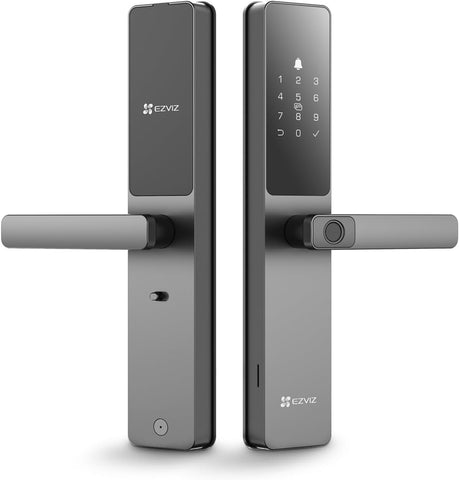 EZVIZ Smart Lock DL05, 7-in-1 Keyless Entry Door Lock, with Fingerprint Access – Secure Keyless Entry, Multiple Unlock Options, Instant Alerts, Weather-Resistant, Child Safety Privacy Control 5085