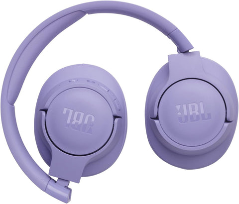 JBL Tune 720BT Wireless Over-Ear Headphones, Pure Bass Sound, Bluetooth 5.3, 76H Battery, Hands-Free Call, Multi-Point Connection, Foldable, Detachable Audio Cable - White, JBLT720BTWHT