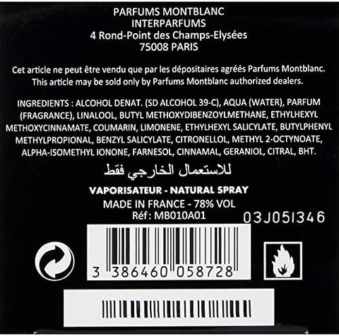 MONTBLANC Perfume Mont Blanc Emblem perfume for men Eau de Toilette, 100 ml