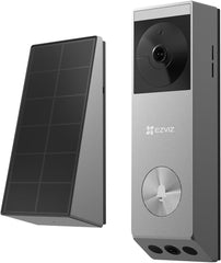 EZVIZ Video Doorbell with 2K & 1080p Double Camera, Wireless Doorbell with Solar Panel, Person Detection, Package Detection, Two-Way Audio and Colour Night Vision, 32GB eMMC Memory, EP3x Pro
