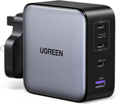 UGREEN Nexode 200W USB-C Charger GaN 4-Port 140W Laptop Charge Wall Plug Type C Fast Charging Power Adapter Compatible for MacBook Air, Dell XPS, iPad, 35W iPhone 17 Pro Max, 25W Samsung S25/S24