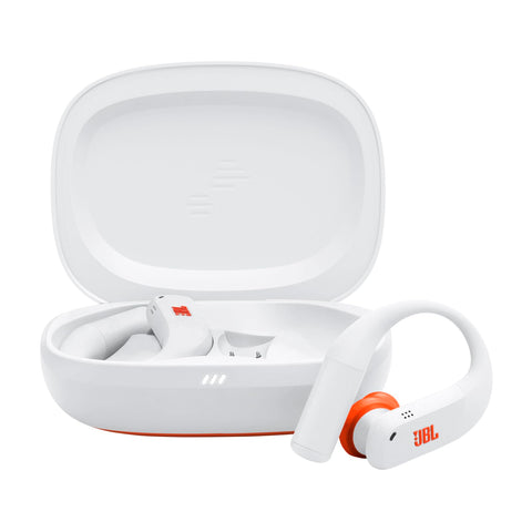 JBL Endurance Peak 3 Dust and Water Proof True Wireless Active Earbuds, JBL Pure Bass Sound, 50H Battery Hours, Ambient Aware & Talk Thru, 4-Mic Technology, Powerhook Design - White, JBLENDURPEAK3WT