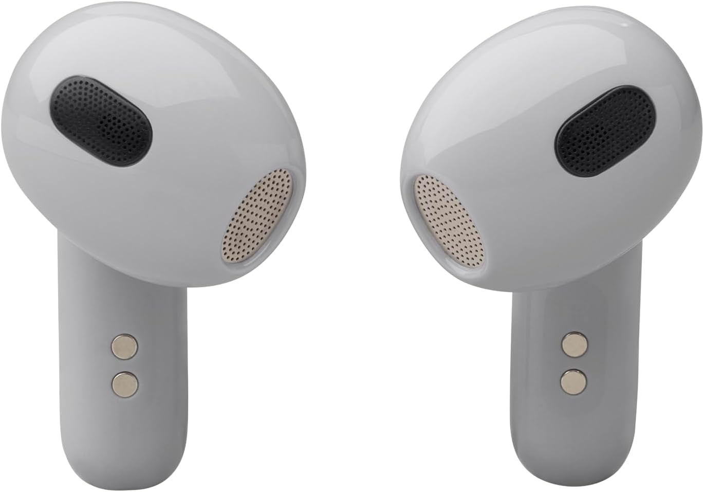 JBL LIVE FLEX 3 True wireless noise-cancelling earbuds with open-stick design and 50 hours total playback plus wireless charging, JBLLIVEFLEX3SIL, Silver