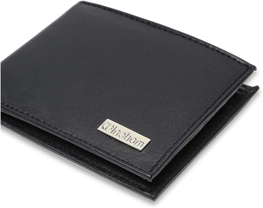 Bi-Fold Organised Wallet Flat Nappa Genuine and Smooth Leather Upper IM2021XDA0009-400-Navy Blue