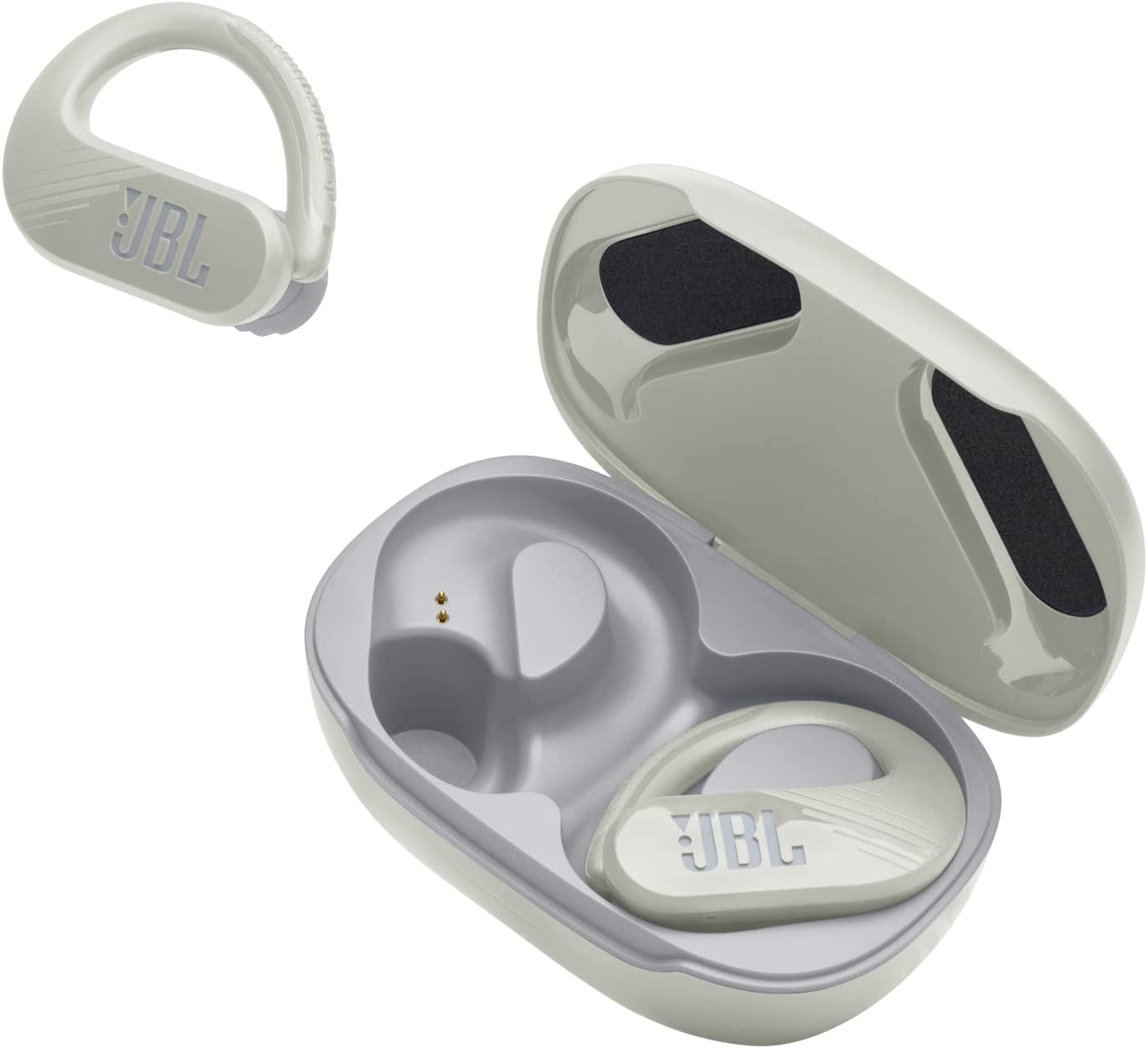 JBL Endurance Peak 3 Dust and Water Proof True Wireless Active Earbuds, JBL Pure Bass Sound, 50H Battery Hours, Ambient Aware & Talk Thru, 4-Mic Technology, Powerhook Design - White, JBLENDURPEAK3WT