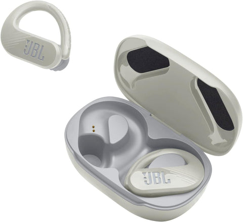 JBL Endurance Peak 3 Dust and Water Proof True Wireless Active Earbuds, JBL Pure Bass Sound, 50H Battery Hours, Ambient Aware & Talk Thru, 4-Mic Technology, Powerhook Design - White, JBLENDURPEAK3WT