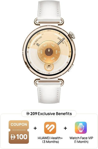 HUAWEI WATCH GT 6 Smart Watch, 41mm, upto 21 days battery life, GPS Smart Watches with 100+ Sports Mode, Cycling, iOS & Android Compatible, Emotional Wellbeing, Health Monitoring, White