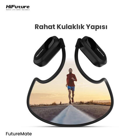 Hifuture FutureMate ENC Air Conduction Headphones - Grey White