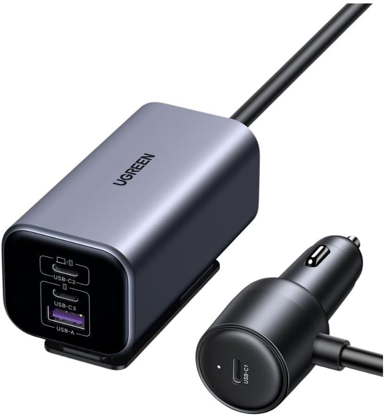UGreen 150W 4-Port Gan Fast Car Charger Pd Usb C Port With E