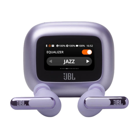 JBL Live Beam 3 True wireless noise-cancelling earbuds with stick-closed design and Smart Charging Case, JBLLIVEBEAM3BLK, Black