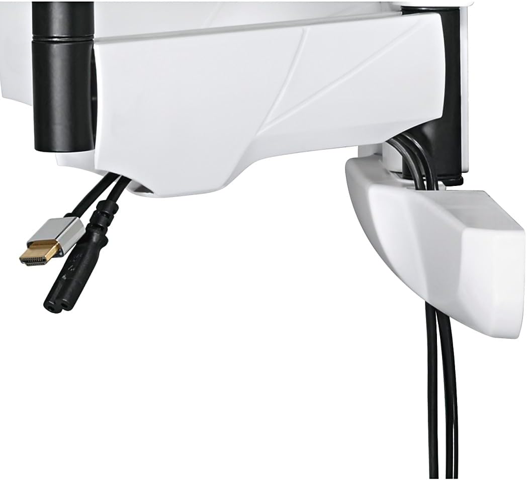 Hama Full Motion TV Wall Mount, 46–90 Inch (117–229 cm), Swivel 120°, Tilt +2°/-10°, Extendable Arm, VESA 300x100–800x600, Max 75 kg Heavy Duty, with Cable Management & Drilling Template, Black/White