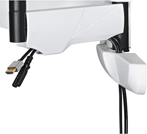 Hama Full Motion TV Wall Mount, 46–90 Inch (117–229 cm), Swivel 120°, Tilt +2°/-10°, Extendable Arm, VESA 300x100–800x600, Max 75 kg Heavy Duty, with Cable Management & Drilling Template, Black/White