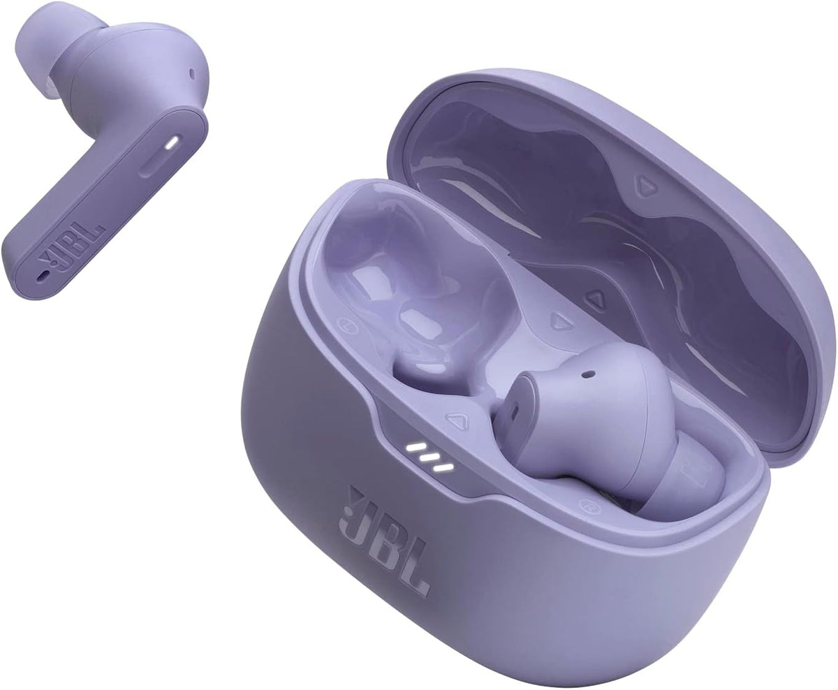 JBL Tune Beam True Wireless Noise Cancelling Earbuds, Pure Bass Sound, Bluetooth 5.3, Smart Ambient, 4-Mics Technology, VoiceAware, 48H Battery, Water and Dust Resistant - Blue, JBLTBEAMBLU