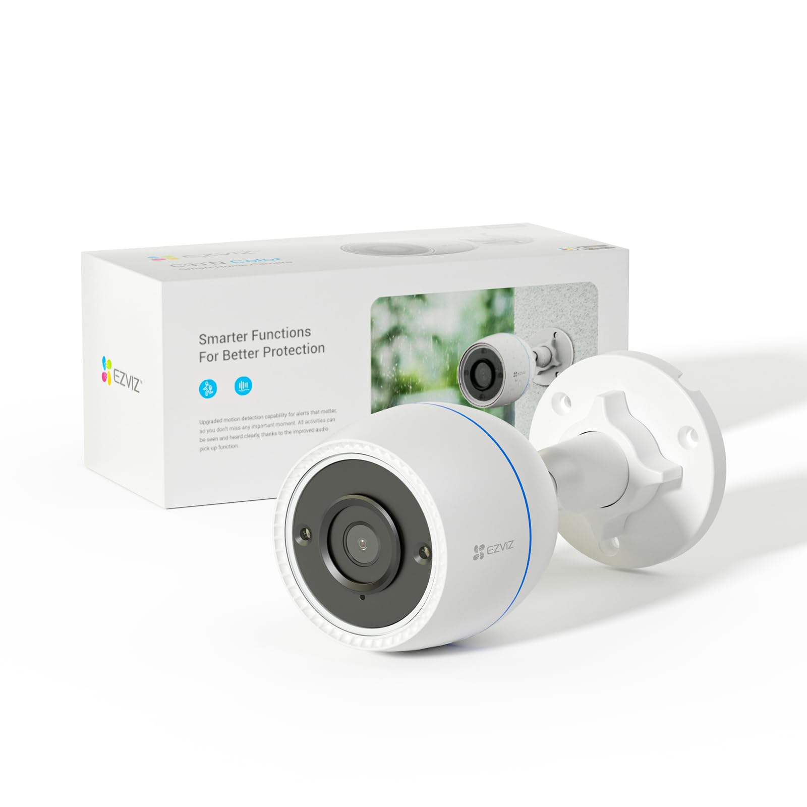 EZVIZ H3c Security Camera, 1080p 2MP Outdoor WiFi Camera CCTV for Home with IR Night Vision, AI Human Shape Detection, Weatherproof Design, Audio Pick-Up, Compatible with Alexa & Google Assistant