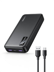 UGREEN Power Bank 20000mAh, PD 22.5W Portable Charger Fast Charging | flight-safe, high-capacity, PD 3.0 USB-C input & output, digital display, for iPhone 17/16, Galaxy S25, iPad, AirPods, etc