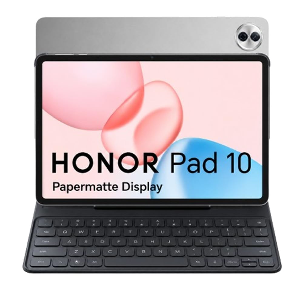 HONOR Pad 10 12.1 Inch Wi-Fi Tablet 8GB RAM 256GB ROM Gray Bundle with Free Keyboard Case & Honor Choice Pencil - UAE Version