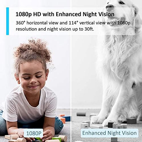 TP-LINK Tapo Pan/Tilt Smart Security Camera, Indoor CCTV, 360° Rotational Views, Works with Alexa&Google Home, No Hub Required, 1080p, 2-Way Audio, Night Vision, SD Storage, Device Sharing(Tapo C200)