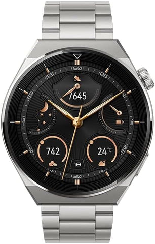 Huawei Watch Gt 3 Pro Smartwatch, 46Mm, Free-Diving Mode, Durable Battery Life, Wireless Fast Charging, Heart Rate & Blood Oxygen Monitoring, Bluetooth Calls, Light Titanium Case, Light Titanium Strap