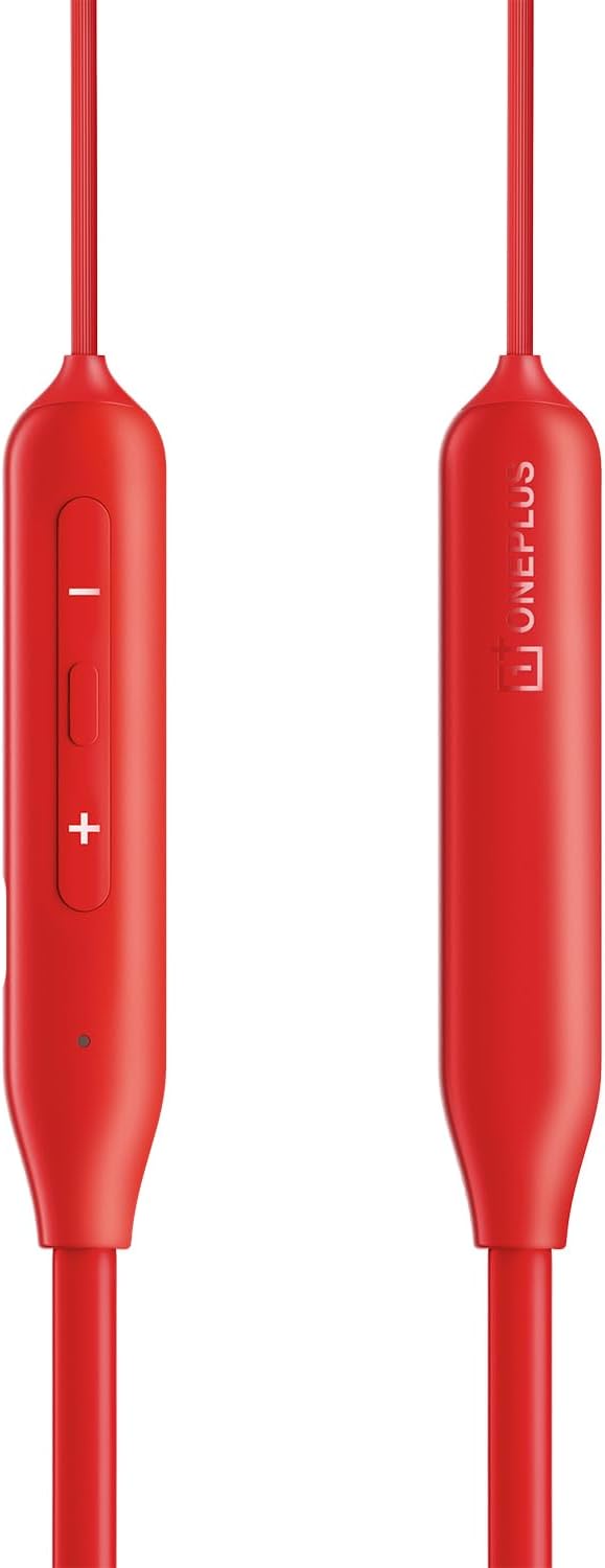 One Plus Bullets Wireless Z3 Bluetooth 5.0 in Ear Earphones, Spatial Audio – 12.4 mm Drivers, 36 Hrs Battery Life (Samba Sunset)