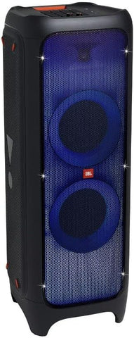 JBL Partybox Ultimate Massive party speaker with powerful sound, multi-dimensional lightshow, and splashproof design.