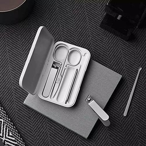 Xiaomi Mi Nail Clipper Set 5in1 5pcs, Keep You Nails Clean and Neat! Stainless Steel Clippers, Convenient, Handy, Neat, Can Cut Tough Thick Nails, Manicure/Pedicure Set, Grooming Quality