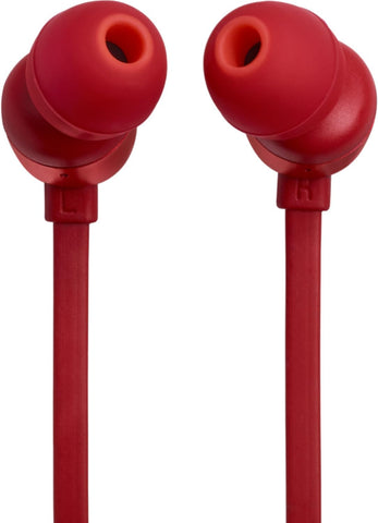 JBL Tune 110 JBLT110RED Wired In-Ear Headphones with Mic, Red