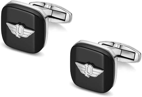 POLICE Square Cufflinks For Men Silver Color - PEAGC0000402