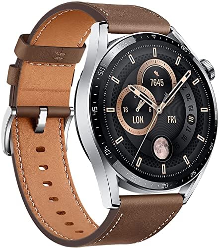 Huawei Watch Gt 3 46 Mm Smartwatch, Durable Battery Life, All-Day Spo2 Monitoring,Bluetooth Calling, Brown