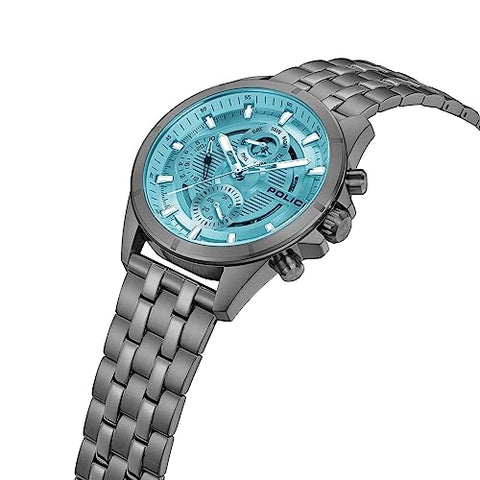 Police Malawi Analog Gents Watch With Stainless Steel Bracelet Water Resistant 45mm