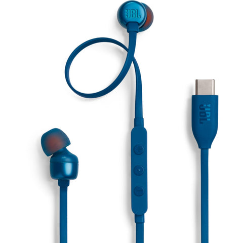 JBL Tune 110 JBLT110RED Wired In-Ear Headphones with Mic, Red