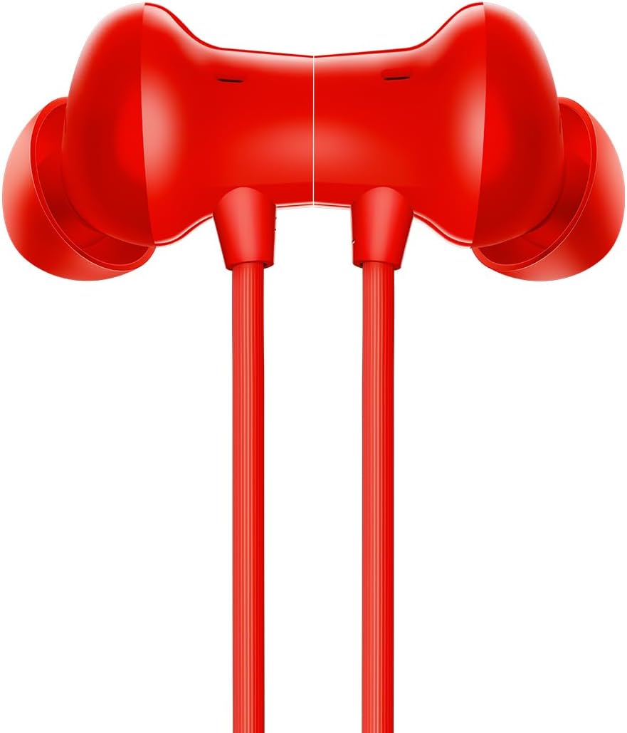One Plus Bullets Wireless Z3 Bluetooth 5.0 in Ear Earphones, Spatial Audio – 12.4 mm Drivers, 36 Hrs Battery Life (Samba Sunset)