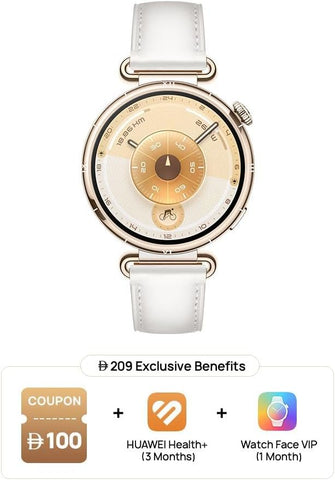 HUAWEI WATCH GT 6 Smart Watch, 41mm, upto 21 days battery life, GPS Smart Watches with 100+ Sports Mode, Cycling, iOS & Android Compatible, Emotional Wellbeing, Health Monitoring, White