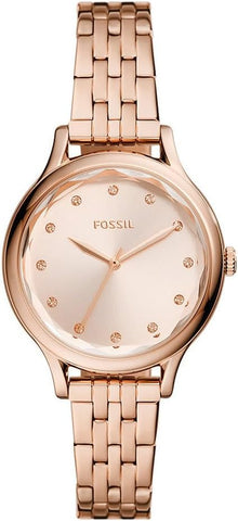 Fossil Laney Three-Hand Rose Gold-Tone Stainless Steel Watch - BQ3862