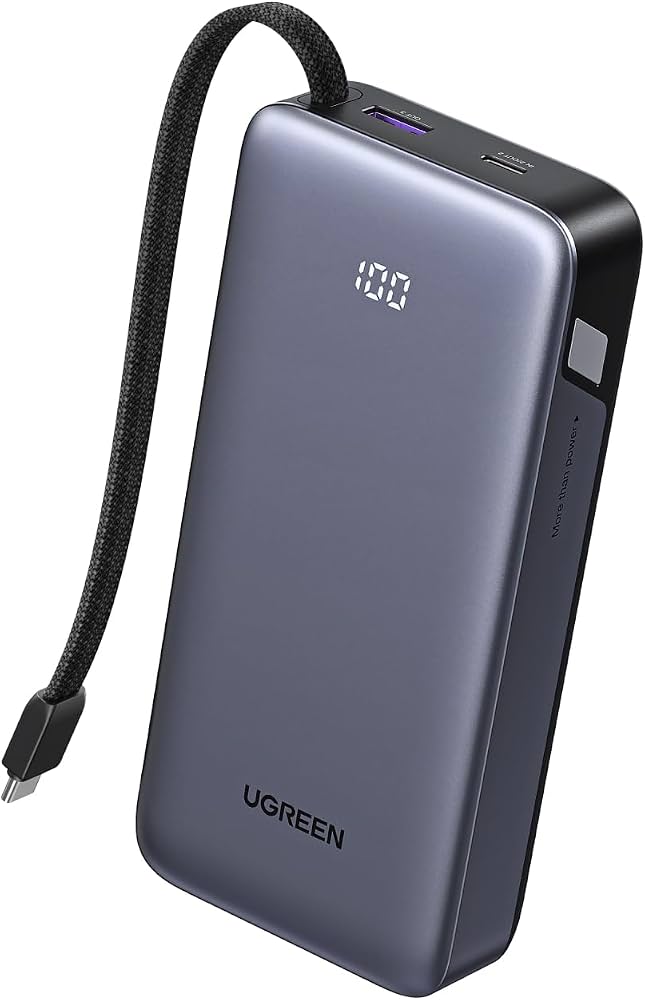 Ugreen Fast Powerbank 20000mAh 45W USB-C Built-in Phone Cable