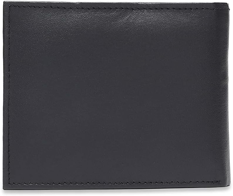 Bi-Fold Organised Wallet Flat Nappa Genuine and Smooth Leather Upper IM2021XDA0002-400-Navy Blue
