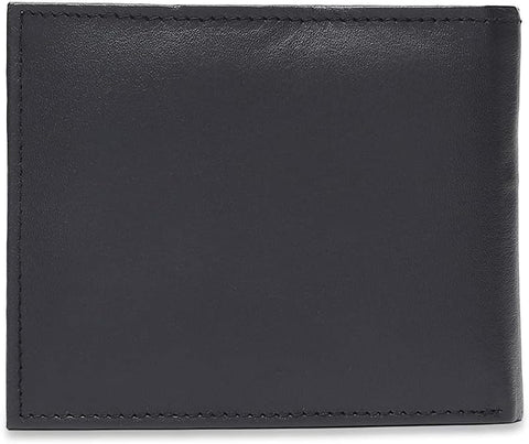 Bi-Fold Organised Wallet Flat Nappa Genuine and Smooth Leather Upper IM2021XDA0002-400-Navy Blue
