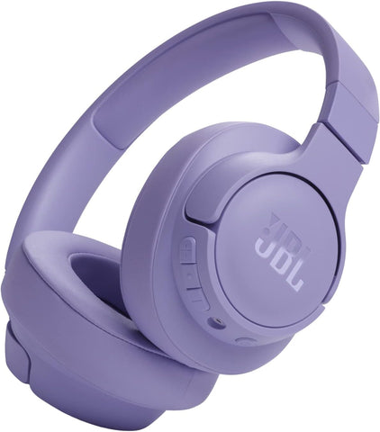 JBL Tune 720BT Wireless Over-Ear Headphones, Pure Bass Sound, Bluetooth 5.3, 76H Battery, Hands-Free Call, Multi-Point Connection, Foldable, Detachable Audio Cable - White, JBLT720BTWHT