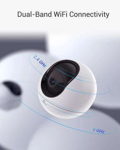 EZVIZ C6 Security WiFi Camera, 2K+ Indoor Home camera with AI Powered Human & Pet & Sound Detection, Night Vision, Auto-Zoom Tracking, Two Way Audio & Calling, 2.4G/5G WiFi, SD Card/Cloud Storage