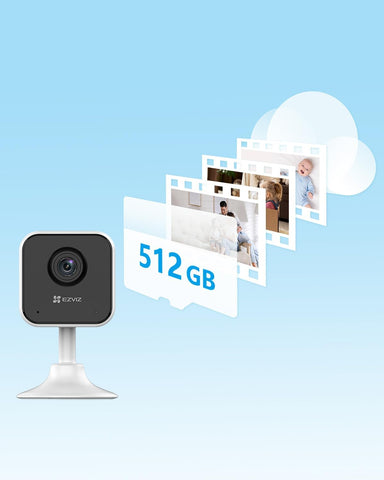 EZVIZ H1C CCTV Camera for Home, 1080p WiFi Security Camera, Baby Monitor Mini Camera with Night Vision, Two Way Talk, Sleep Mode, Sounds Alert, Magnetic Base, Motion Detection, Supports MicroSD Card