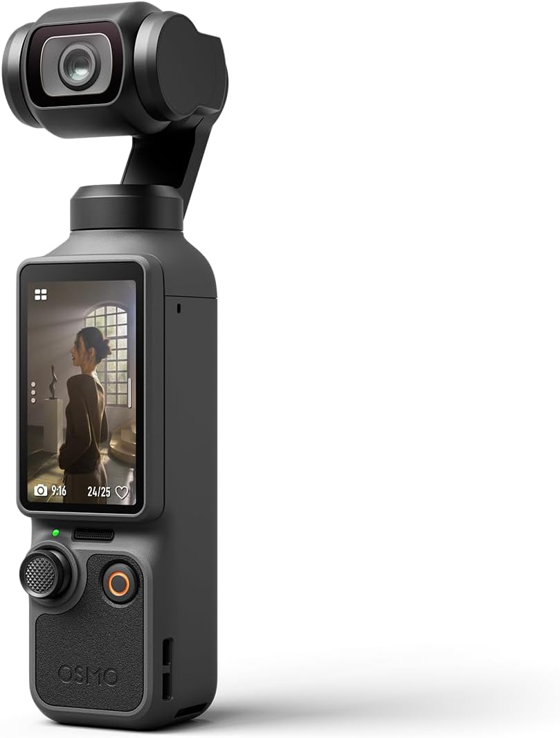 DJI Osmo Pocket 4 Creator Combo, Pocket Gimbal Vlog Camera, 1″ CMOS & 4K/240fps, 3-Axis, 2× Lossless Zoom, 107GB Built-in Storage, Mic 3 Transmitter, Osmo Mini Tripod, UAE Version, Official Warranty