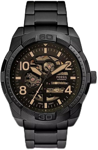 Fossil Bronson Automatic Black Stainless Steel Watch - ME3256