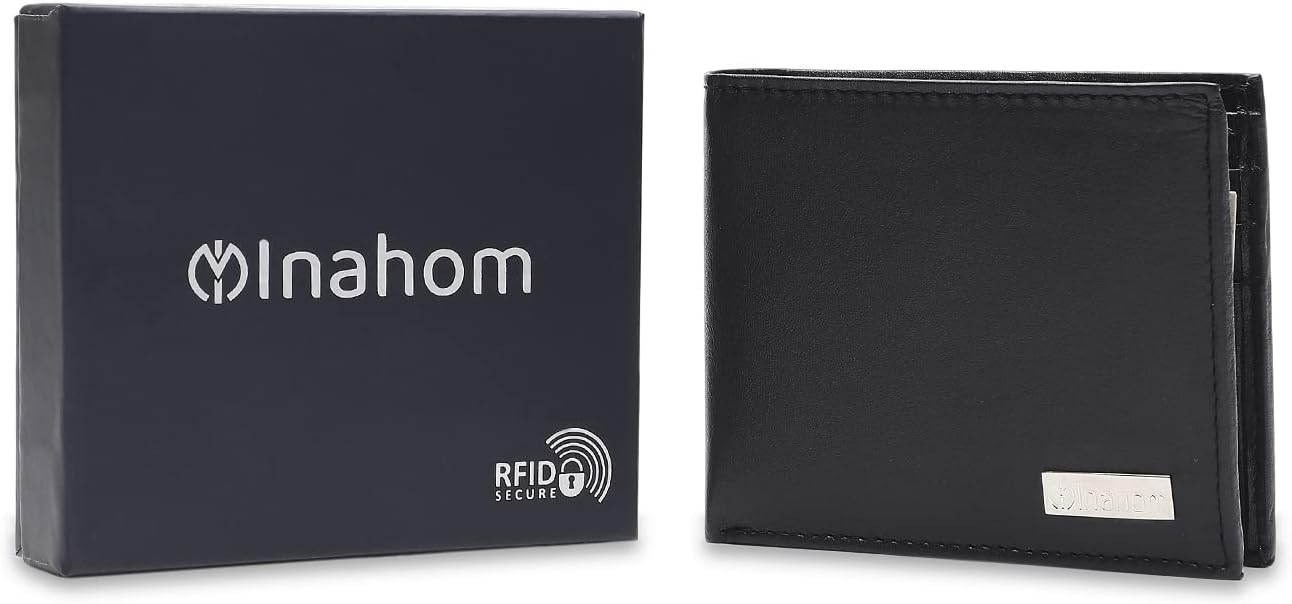 Bi-Fold Organised Wallet Flat Nappa Genuine and Smooth Leather Upper IM2021XDA0004-400-Navy Blue