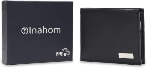 Bi-Fold Organised Wallet Flat Nappa Genuine and Smooth Leather Upper IM2021XDA0004-400-Navy Blue