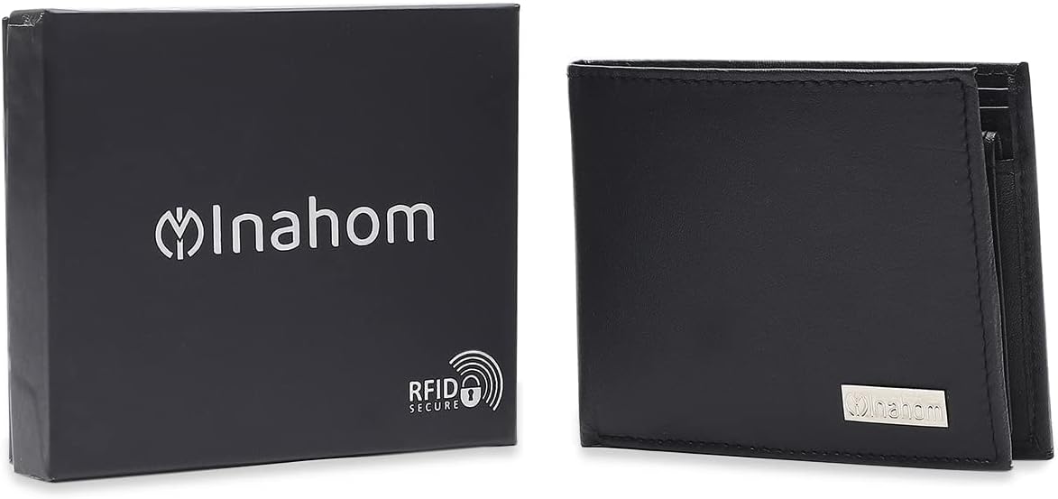 Bi-Fold Organised Wallet Flat Nappa Genuine and Smooth Leather Upper IM2021XDA0009-400-Navy Blue