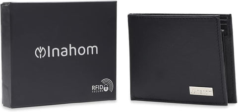 Bi-Fold Organised Wallet Flat Nappa Genuine and Smooth Leather Upper IM2021XDA0009-400-Navy Blue