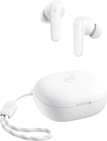 soundcore Anker P20i Bluetooth Earphones, 10mm Drivers with Big Bass True Wireless Earbuds, Bluetooth 5.3, 30H Playtime, IPX5, 2 Mics for AI Clear Calls, 22 Preset EQs, Customization via App (White)