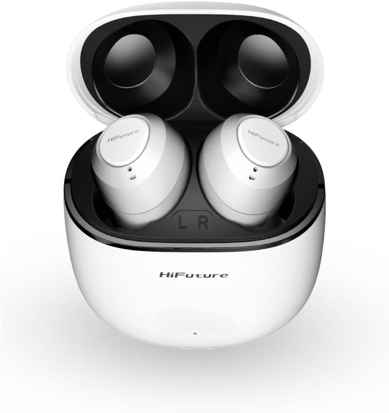 HiFuture OlymBuds3 Comfort Fit Wireless Earbuds, Up to 25Hrs Playtime, IPX5 Waterproof, Comfort Fit, 6MM Driver, Powerful Bass, Light weight, Smart Touch Controls, AI Voice Assistant, White, HEO3