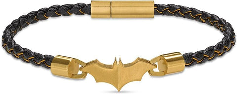 Police Batarang Leather Gents Bracelet - PEA00347