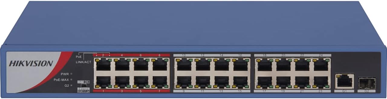 HIKVISION EVteQ Uplink POE Switch 24 Port Fast Ethernet Unmanaged POE Switch (Eco Model Switches DS-3E0326P-E C