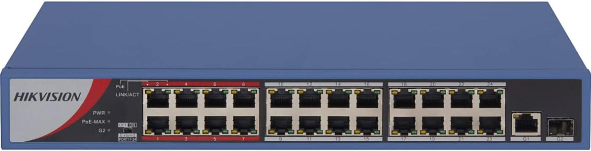 HIKVISION EVteQ Uplink POE Switch 24 Port Fast Ethernet Unmanaged POE Switch (Eco Model Switches DS-3E0326P-E C